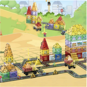 94pcs Magnetic City Theme Tiles