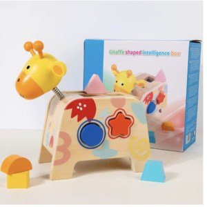 Wooden Giraffe Shape Sorter