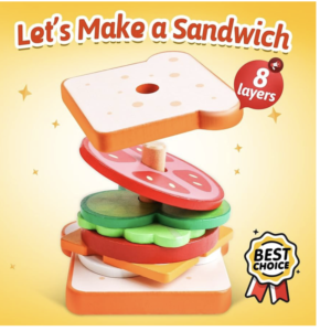 Wooden Sandwich Stacking Toy