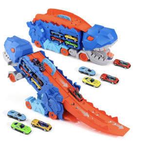 Transformer Dinosaur Race Truck includes 2 cars