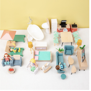 Miniature Dollhouse Furniture 40pcs