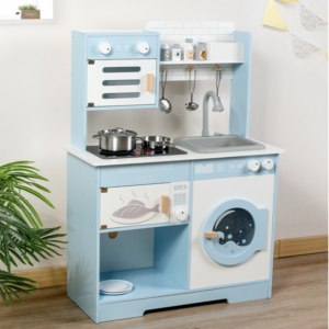 Wooden Kitchen with Laundry and Real Sink